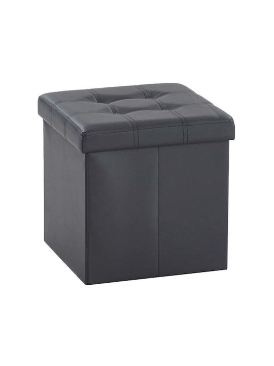Taburet Camera De Zi Cu Spațiu De Depozitare Lemn Gri 38x38x38cm