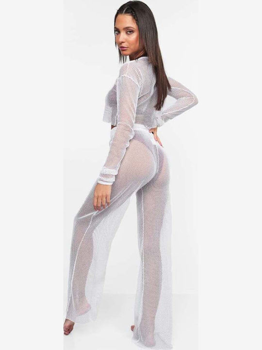Women's White Set with Trousers