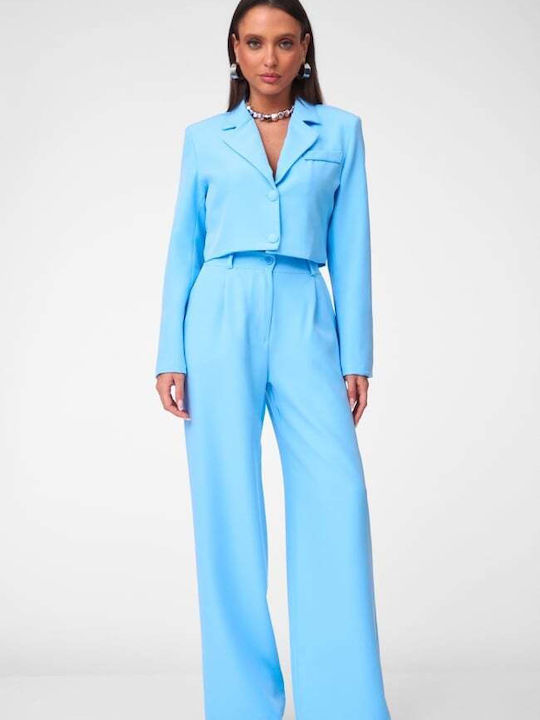 Women's Light Blue Set with Trousers