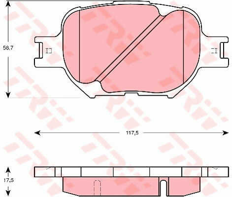 Set Brake Pads Disc Brake Trw Gdb3316