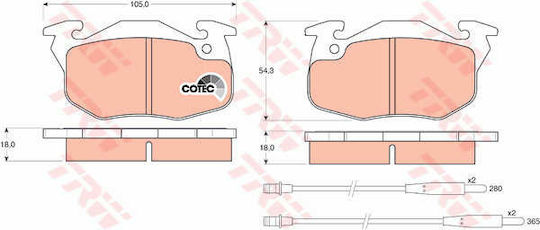 Trw Gdb1033 Brake Pad Set Disc Brake