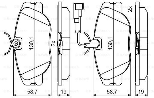 Bosch Brake Pad Set Disc Brake 0 986 494 851