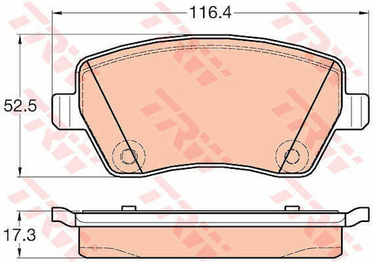 Trw Gdb2017 Brake Pad Set Disc Brake