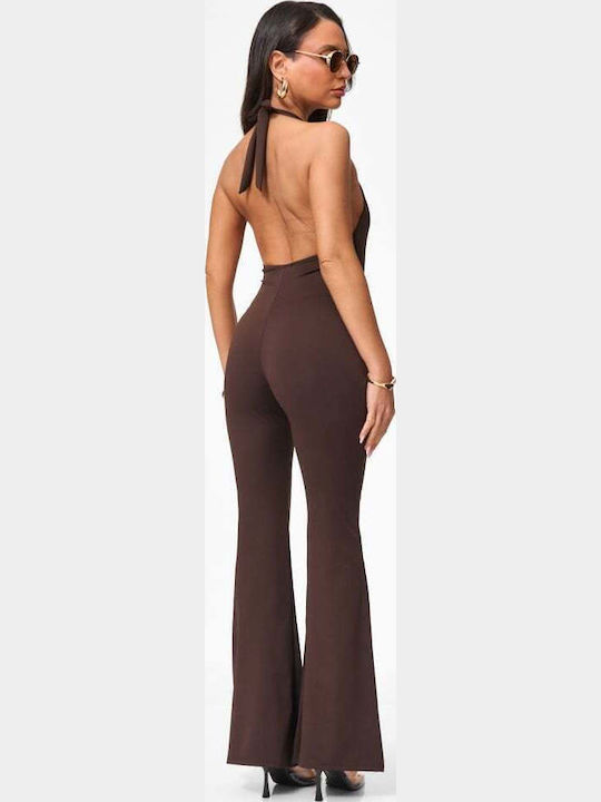 Damen Jumpsuit Braun Dunkel