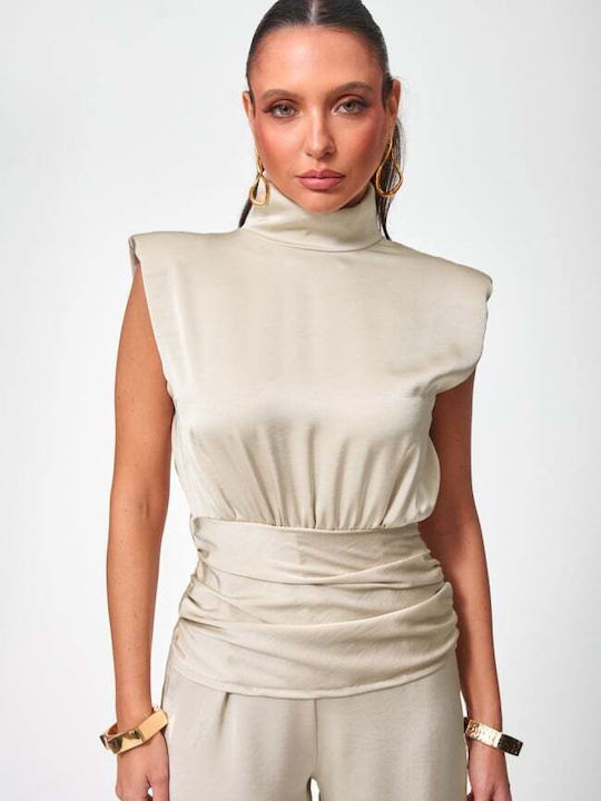 Damen Jumpsuit Beige