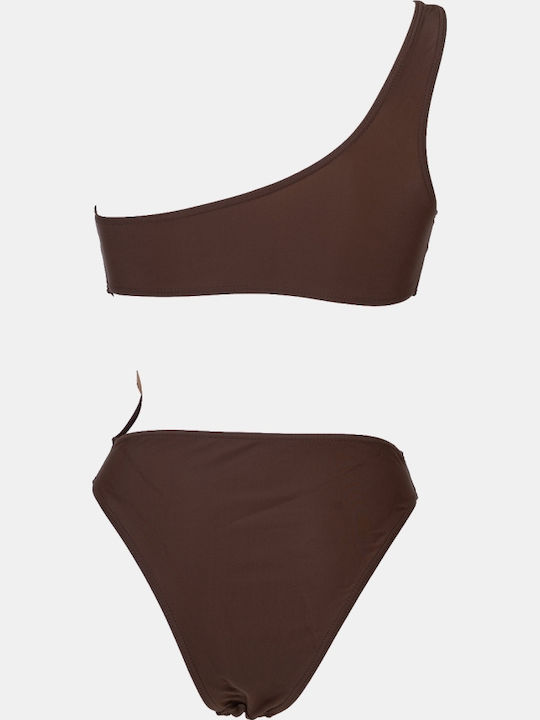Swimsuit with Openings Brown Dark