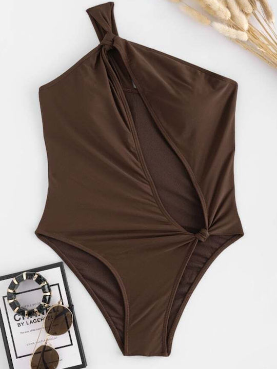 Swimsuit with Openings Brown