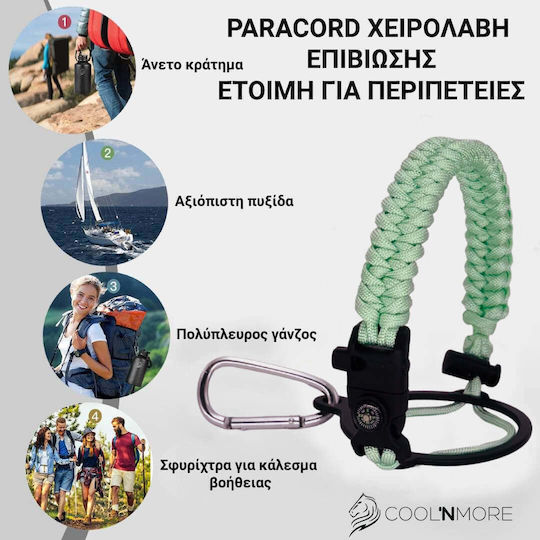 Cool'NMore Μπουκάλι Θερμός Ανοξείδωτο BPA Free 1lt Mint με Καλαμάκι, Λαβή, Επιστόμιο και Θηλιά