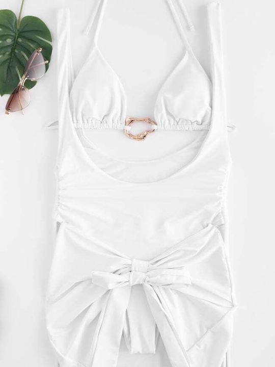 Swimsuit with Openings White