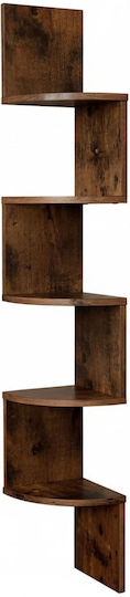 Corner Wall Shelf Brown Color 125x20x20cm