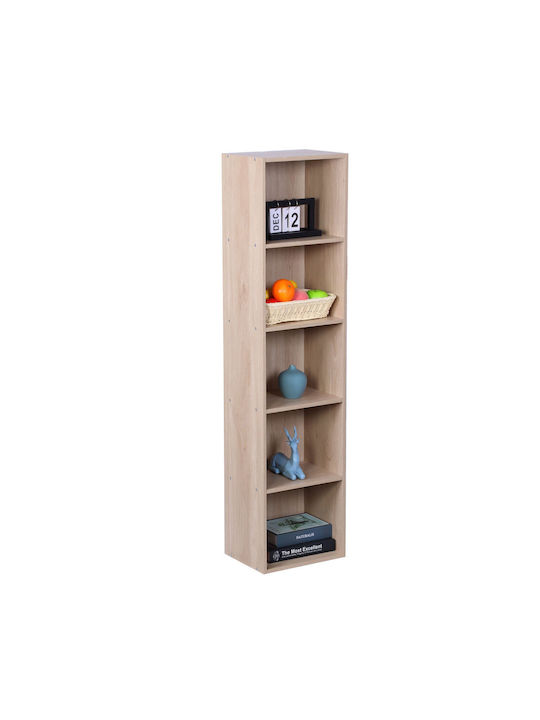 Bookcase Light Brown 132x32x24cm