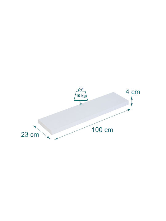 Raft De Perete Alb/Negru 100x23x23cm