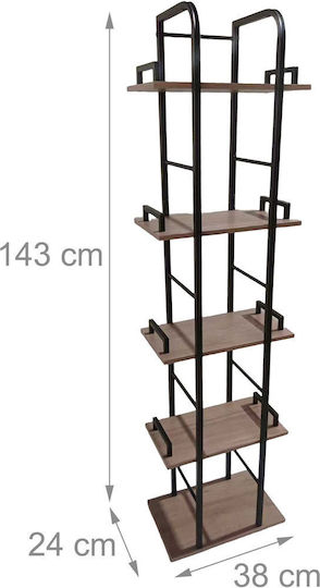 Ράφι Black/gray 143x38x24εκ.