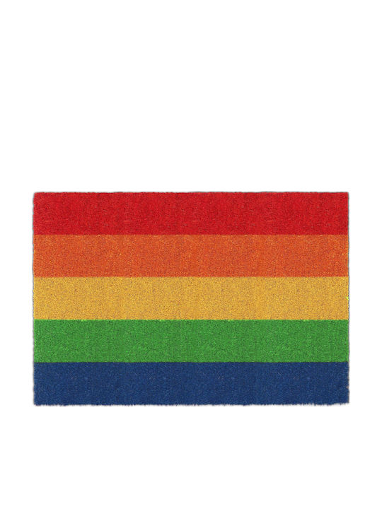Relaxdays Covoraș De Intrare Din Nucă De Cocos Cu Suport Antiderapant Multicolor 60 Cm