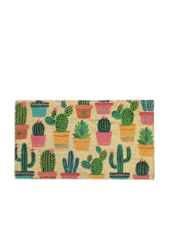 Relaxdays Covoraș De Intrare Din Nucă De Cocos Multicolor 42cm