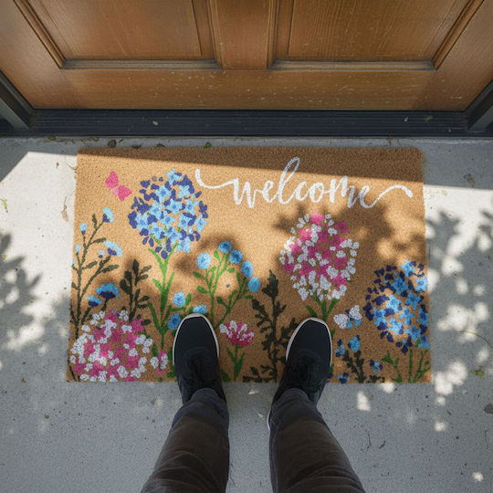 Relaxdays Doormat Made of Coconut Tree with Non-Slip Backing 60cm