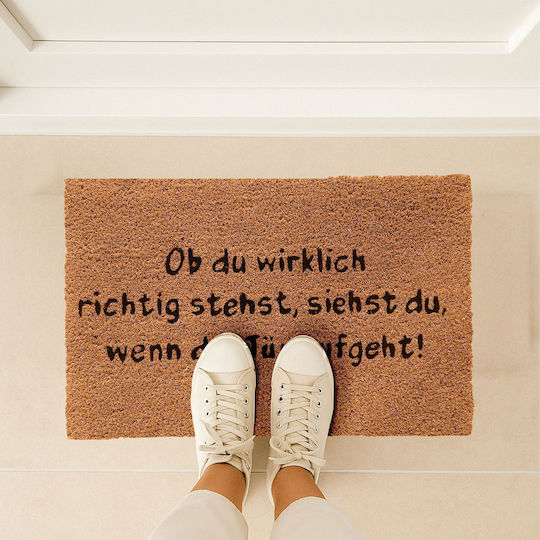 Relaxdays Relaxdays Fußmatte aus Kokosnuss Beige 60cm