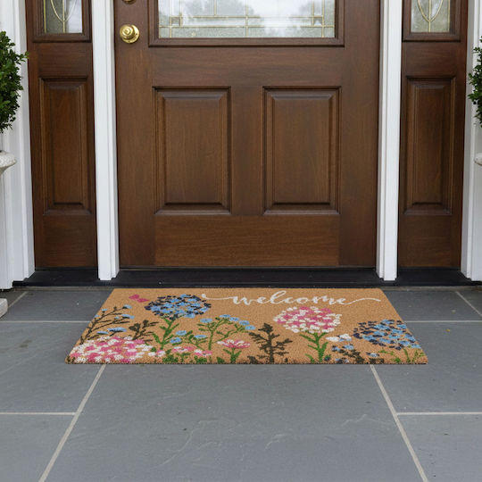 Relaxdays Doormat Made of Coconut Tree with Non-Slip Backing 60cm