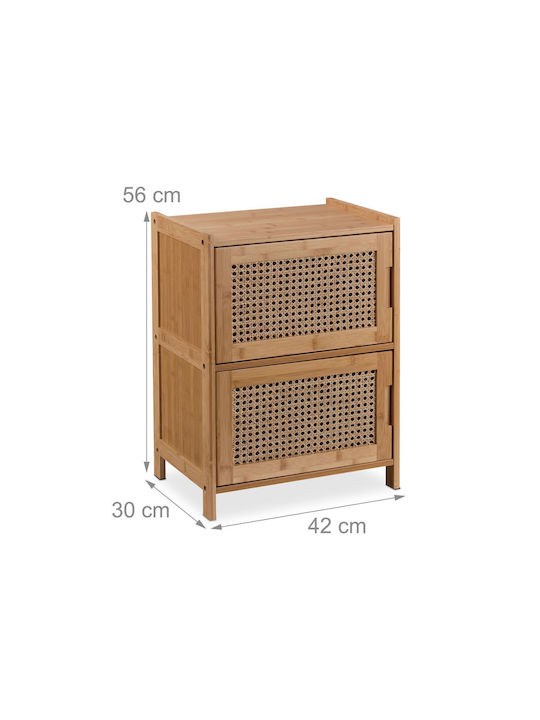 Noptieră Din Bambus Bej 56x42x30cm