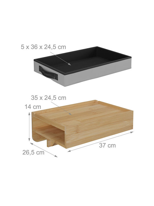 Noptieră Din Bambus Maro 26.5x26.5x37cm