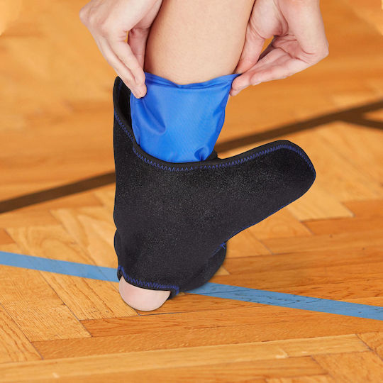 Relaxdays Cooling Leg Wrap Fastening Blue Black 2.5x28x37 Cm