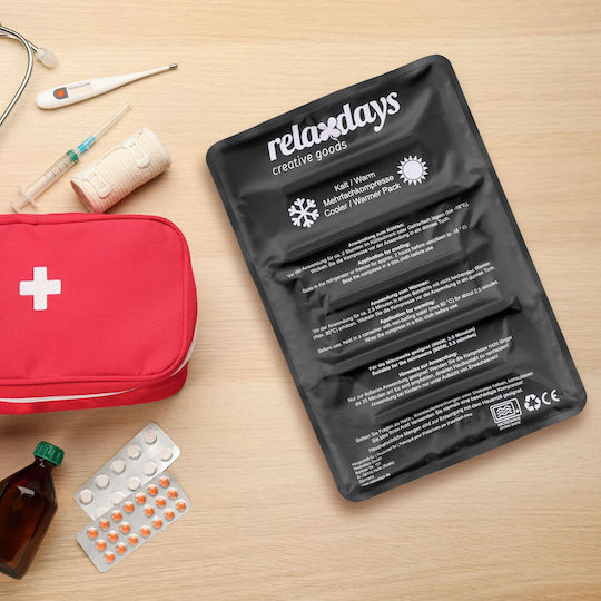 Relaxdays Large Hot Cold Gel Compress Black White Black 2x36x25 Cm