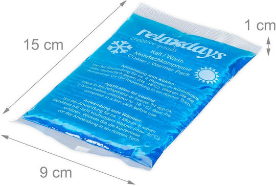 Set 12 Pachete cu Gel Aplicație Cald Rece Relaxdays Albastre 1x15x9 Cm