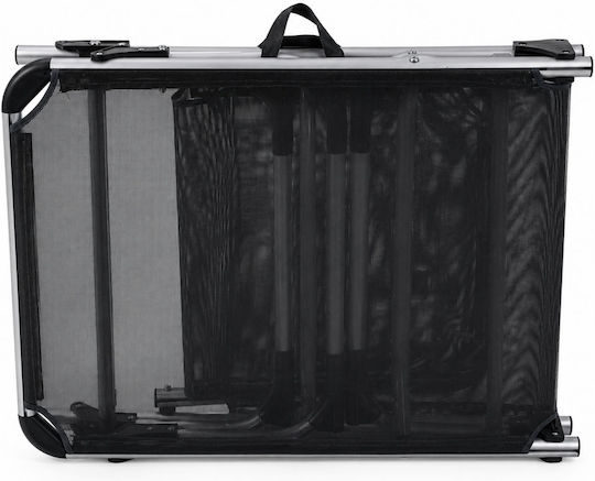 Ankor Beach Sunbed Gray Foldable Aluminum 200x60x35.5cm