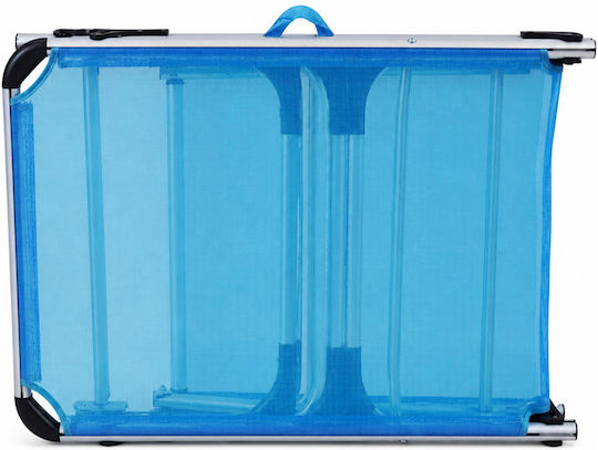 Ankor Beach Sunbed Light Blue Foldable Aluminum 200x60x35.5cm