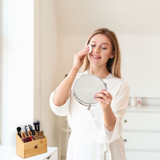 Relaxdays Organizator Cosmetice Cu Separatoare Maro