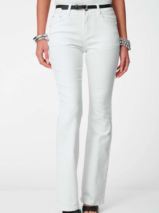 Women's Jean Flared Pants White