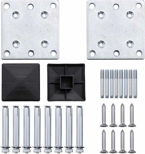 vidaXL WPC Fence Panels in Black Colour 4 Pieces