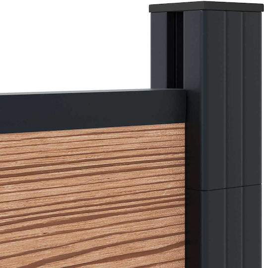 vidaXL Panou Gard Din WPC Culoare Maro 3.53x1.05m 2 Bucăți