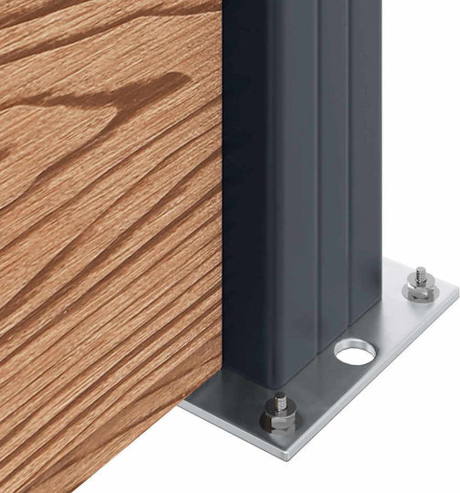 vidaXL Panou Gard Din WPC Culoare Maro 3.53x1.05m 2 Bucăți