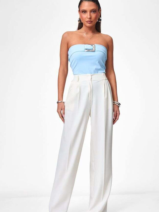 Κορμάκι Strapless Αγκράφα Γαλαζιο