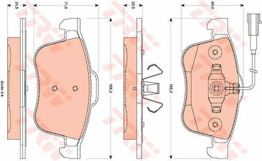 Trw Gdb1880 Brake Pad Set Disc Brake