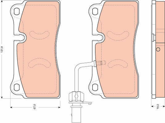 Trw Gdb1731 Brake Pad Set Disc Brake