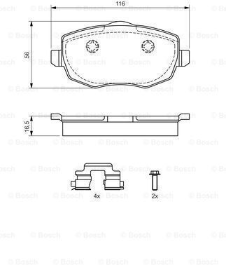 Bosch Brake Pad Set Disc Brake 0 986 424 792