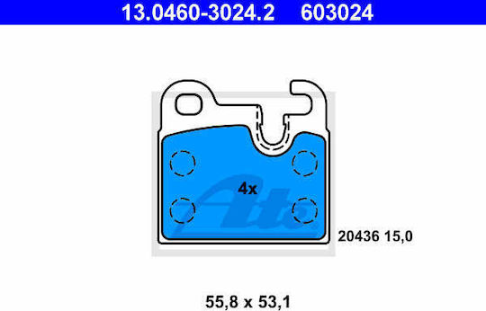 Ate 13.0460-3024.2 Brake Pad Set Disc Brake