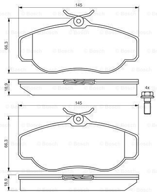 Bosch Brake Pad Set Disc Brake 0 986 424 565