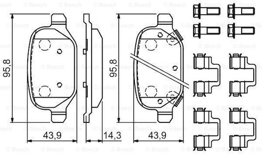 Bosch Brake Pad Set Disc Brake 0 986 494 935