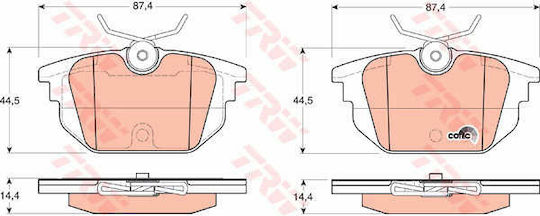 Trw Gdb1333 Brake Pad Set Disc Brake