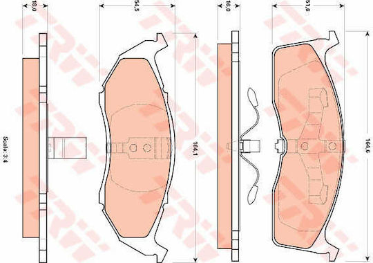 Set Brake Pads Disc Brake Trw Gdb4091