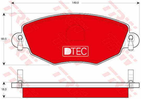 Trw Gdb1434dte Brake Pad Set Disc Brake