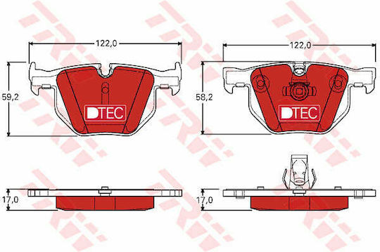 Trw Gdb1727dte Set Plăcuțe De Frână Disc