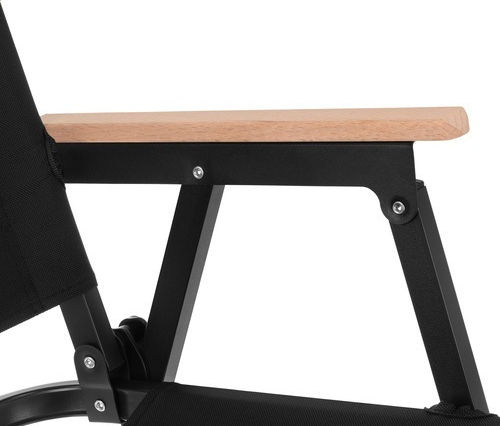 Outdoor Chair Metallic Black 75.5x58.5x53.5 cm