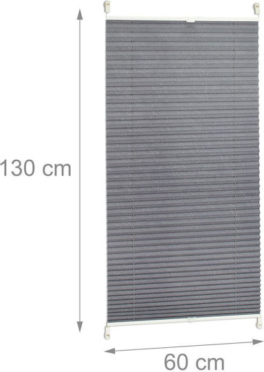 Relaxdays Rolete Geam Semi-Blackout Gri Lățime130xÎnălțime60cm 10021311_741