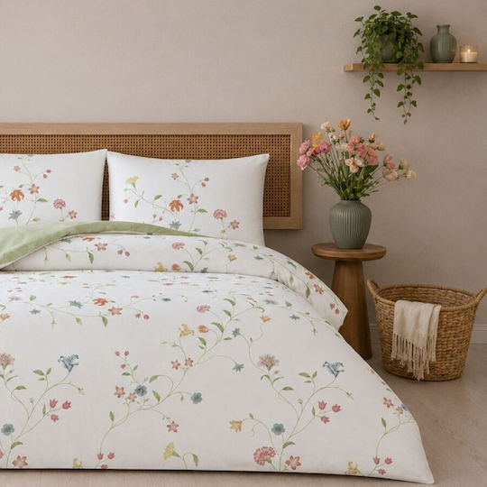 Tac Set Huse Pentru Pilote Duble 200x220cm Model Floral Cu Crini Și Garofițe Tac Set Huse Pentru Pilote Duble 200x220cm Model Floral Cu Crini Și Garofițe