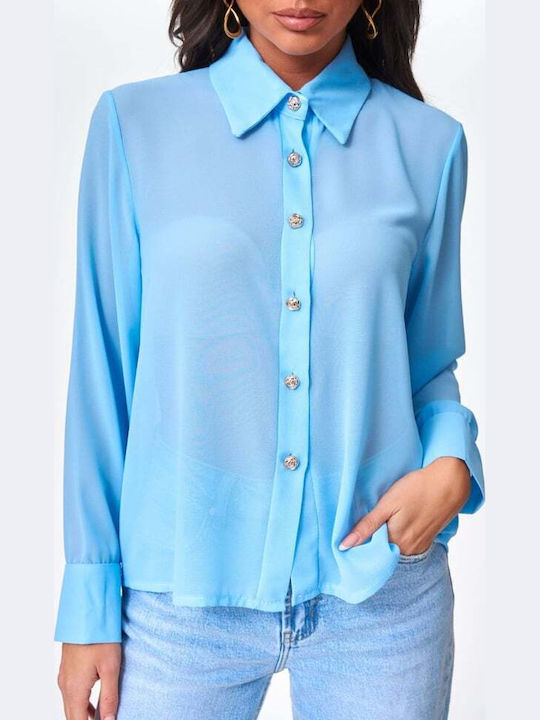 Long Sleeve Women's Shirt Blue