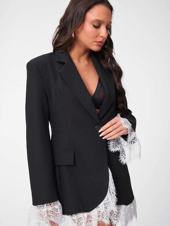 Decoro Damen Blazer Weiß/Schwarz